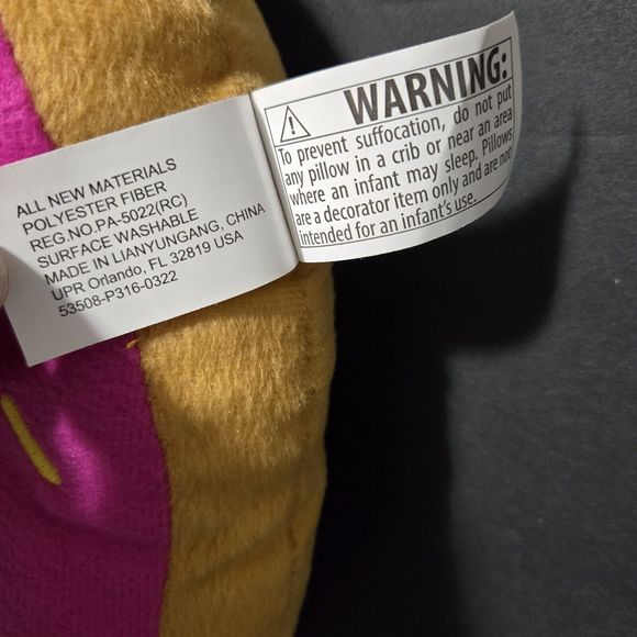 RARE ITEM! Matt Groening "The Simpsons" Stuffed Plush Donut Doughnut Pillow 14" - Picture 5 of 7